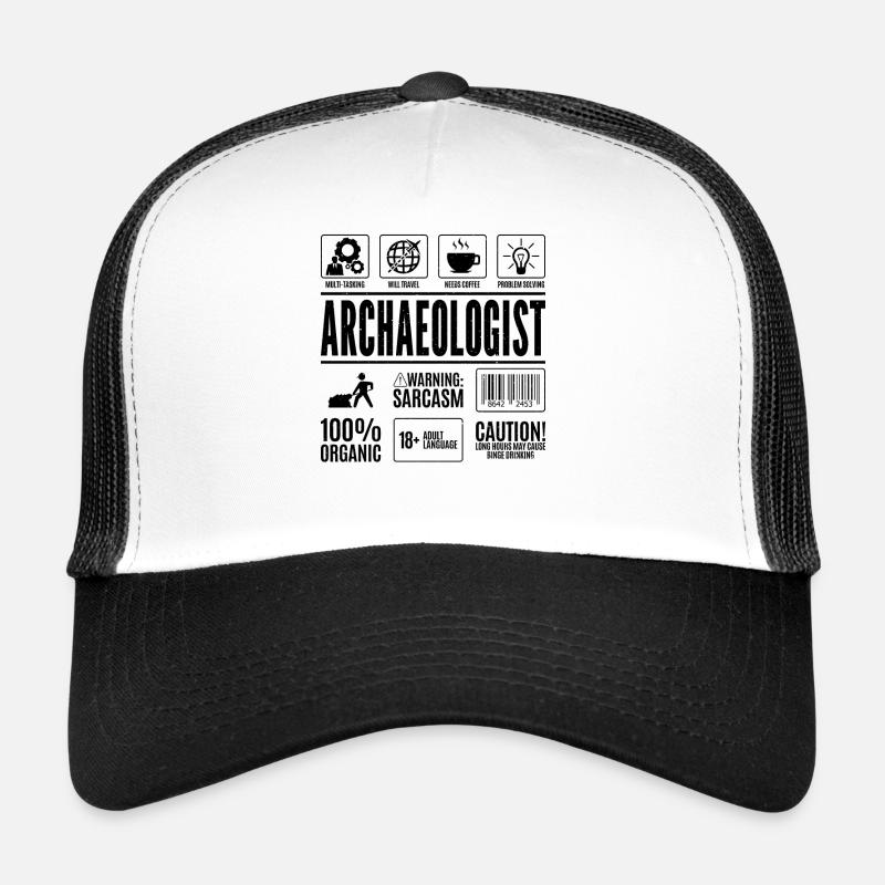 Faits archéologiques égyptiens - Casquette trucker  - blanc/noir
