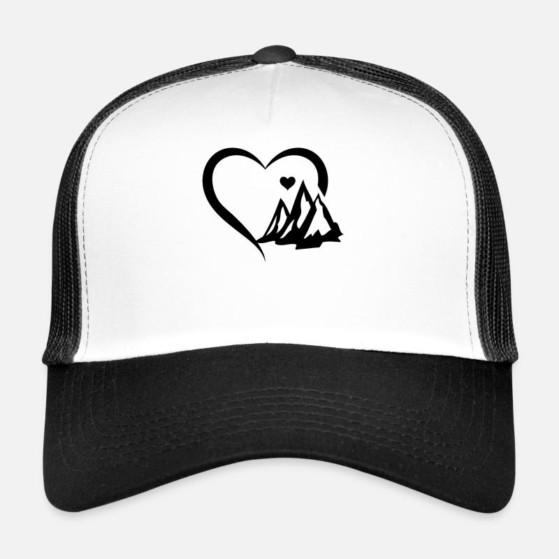 Mountain Heart Mountain Climbing Mountain Hiking Trucker Cap