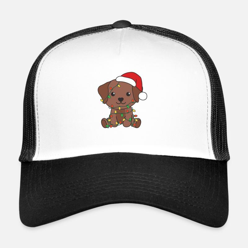 Labrador Noël Hiver Chiens mignons Casquette trucker 
