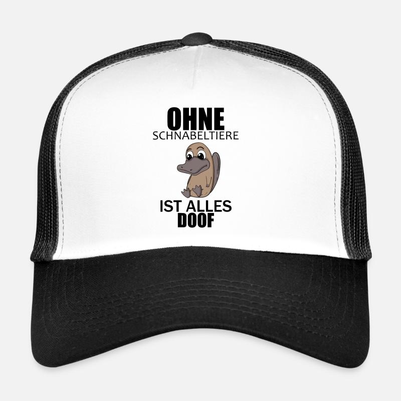 Schnabeltier - Trucker Cap - Weiß/Schwarz