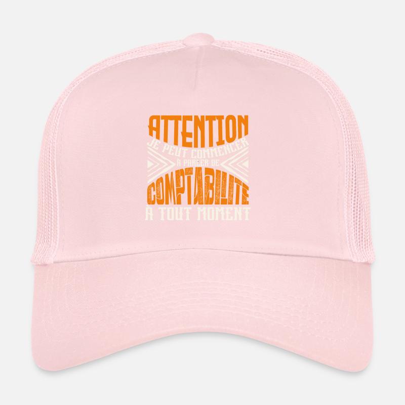 Avertissement, comptabilité à tout moment. Casquette trucker 