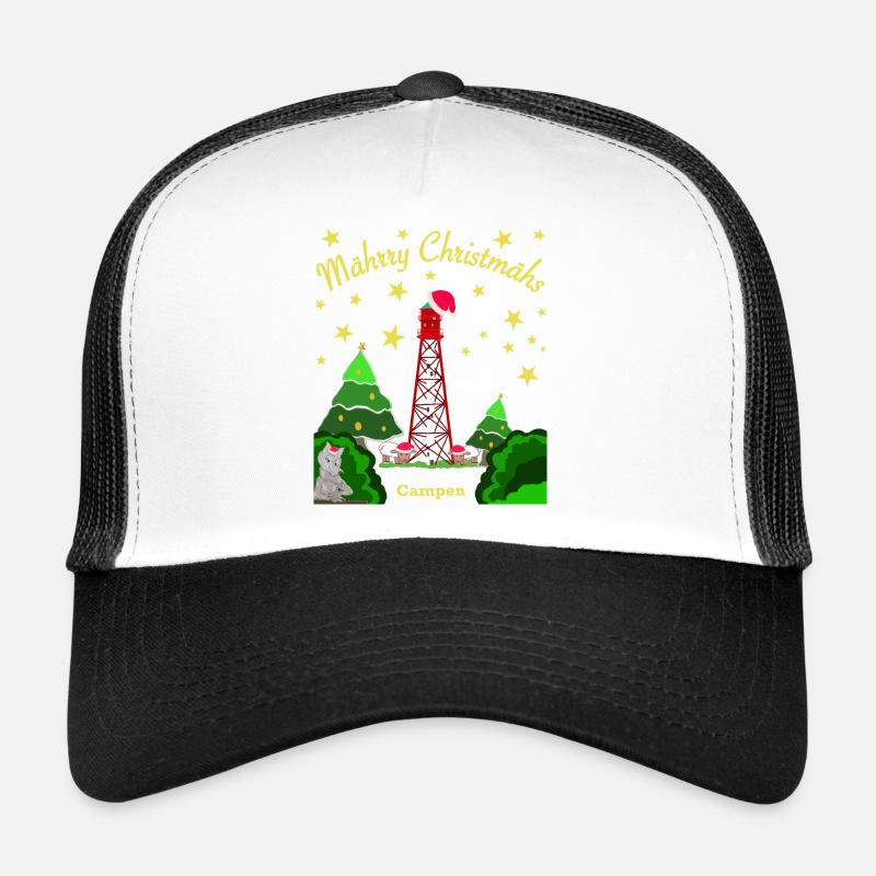 Noël, Camping Phare, Loup emblématique Casquette trucker 