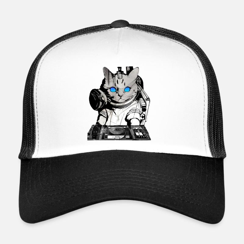 DJ cat avec table de mixage Casquette trucker 