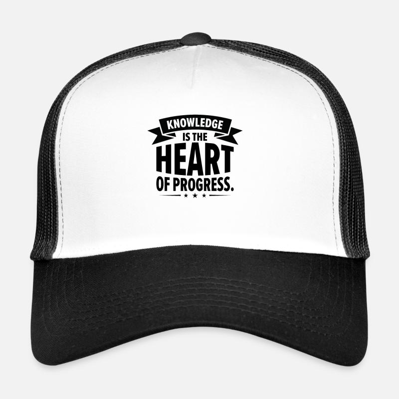 Entrepreneurs Knowledge Quotes Innovators Progress Trucker Cap