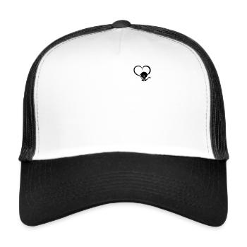 Chimpanzé Singe Bébé Orang-outan - Singe Mignon Hea - Casquette trucker  - blanc/noir - Devant