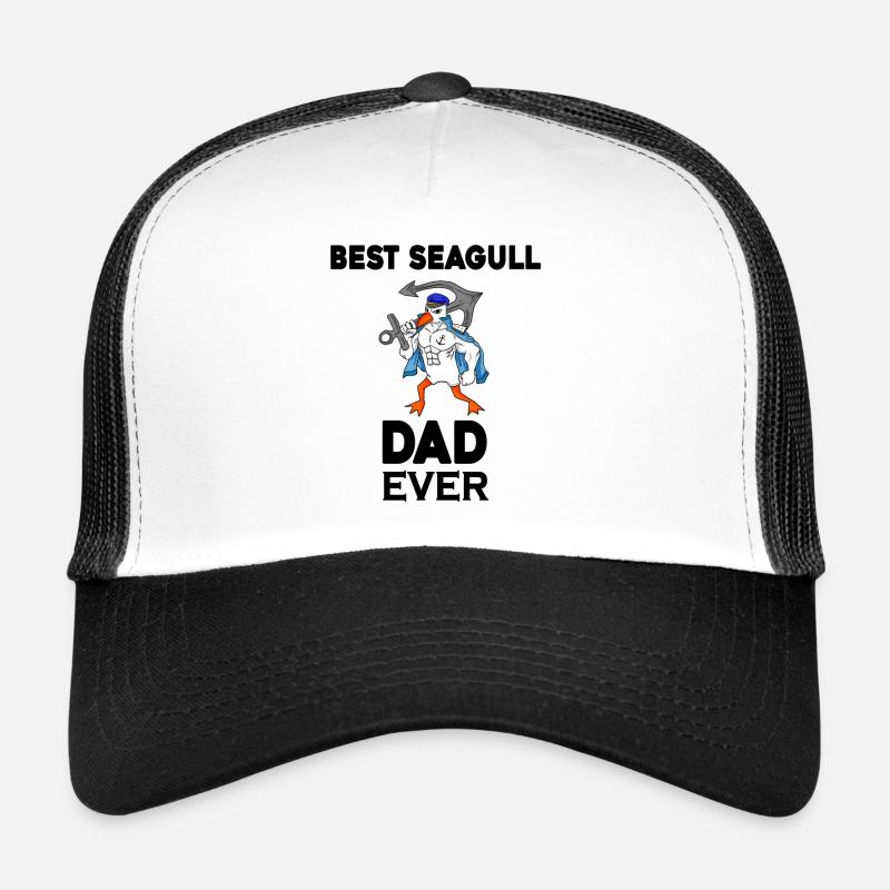 Daddy Daddy North Sea Best Seagull Dad Trucker Cap