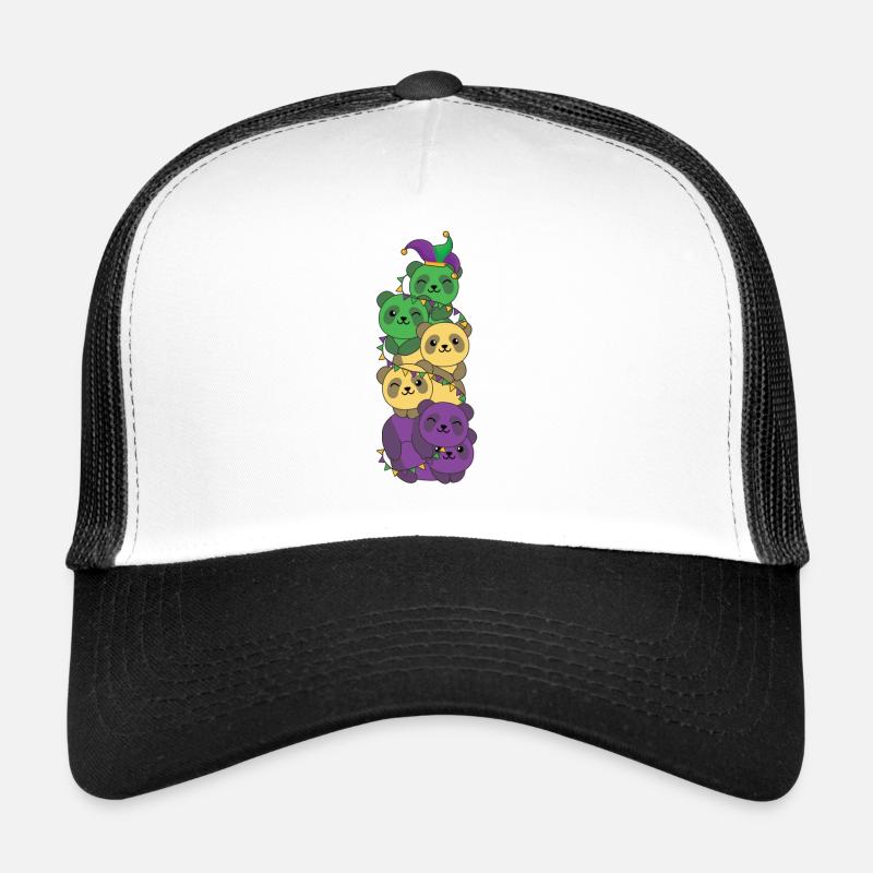 let the shenanigans begin Mardi Gras Panda Tower Trucker Cap
