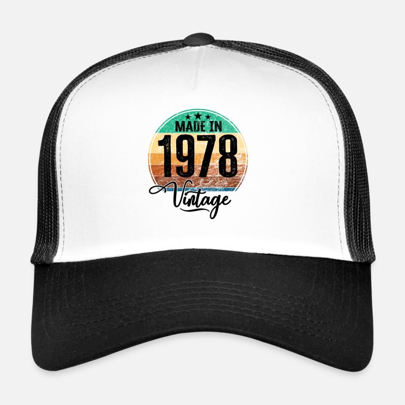 Millésime Fabriqué en 1978 Année de naissance 1978 Anniversaire Casquette trucker 