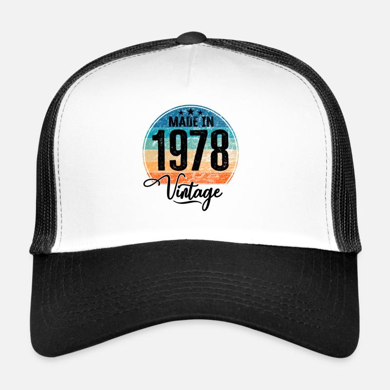 Millésime Fabriqué en 1978 Année de naissance 1978 Anniversaire Casquette trucker 