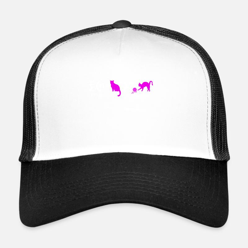 String Theory Nerd Physics Schrödinger's Cat - Trucker Cap - white/black