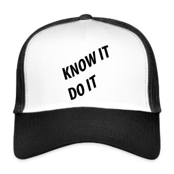 Know it do it - Trucker Cap - Weiß/Schwarz - Vorne