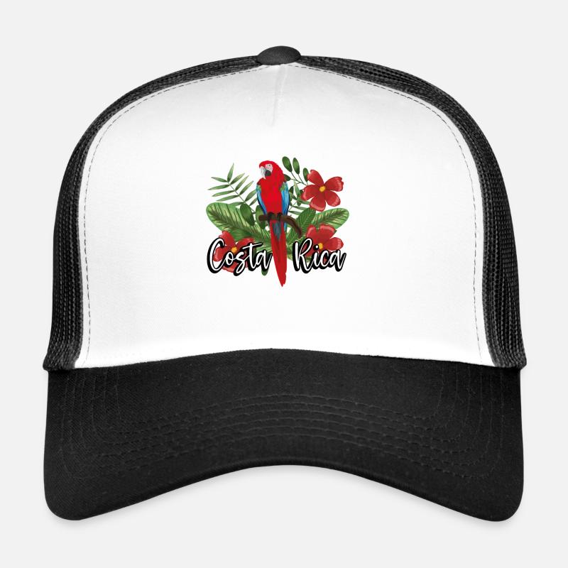 Perroquet blanc du Costa Rica Casquette trucker 
