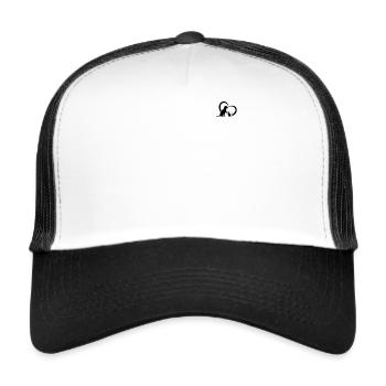 Dog & Cat Heart Cat Lover Dog Lover - Cute Dog Cat - Trucker Cap - white/black - Front