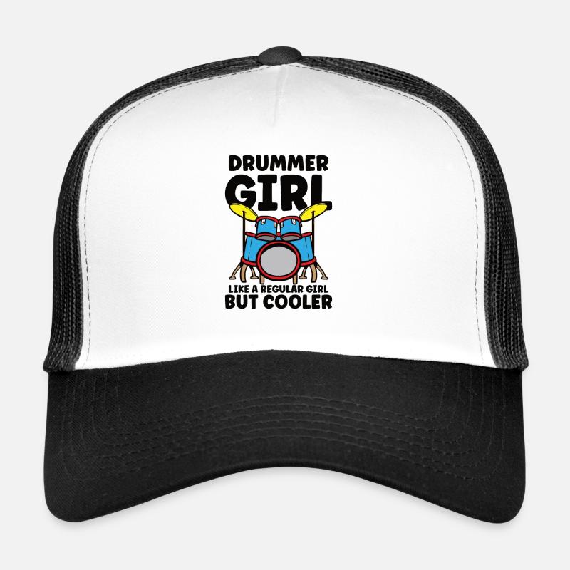 Schlagzeuger Drums Music Drum Set Drumming - Trucker Cap - Weiß/Schwarz
