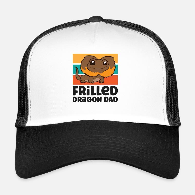 Frilled Dragon Dad Reptile Frilled Lizard Trucker Cap