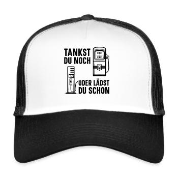 Electric car charging station E-car filling station electric - Trucker Cap - white/black - Front