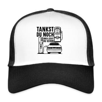 Electric car filling station E-car charging station electric - Trucker Cap - white/black - Front