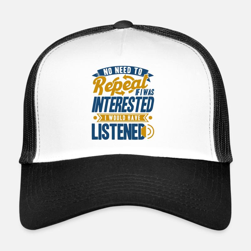 Black Humor Sarcasm Irony Gift Trucker Cap