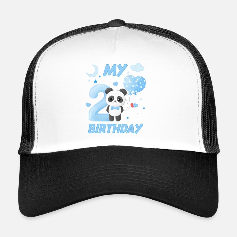Second Children's Birthday Boys Panda Gift Trucker Cap