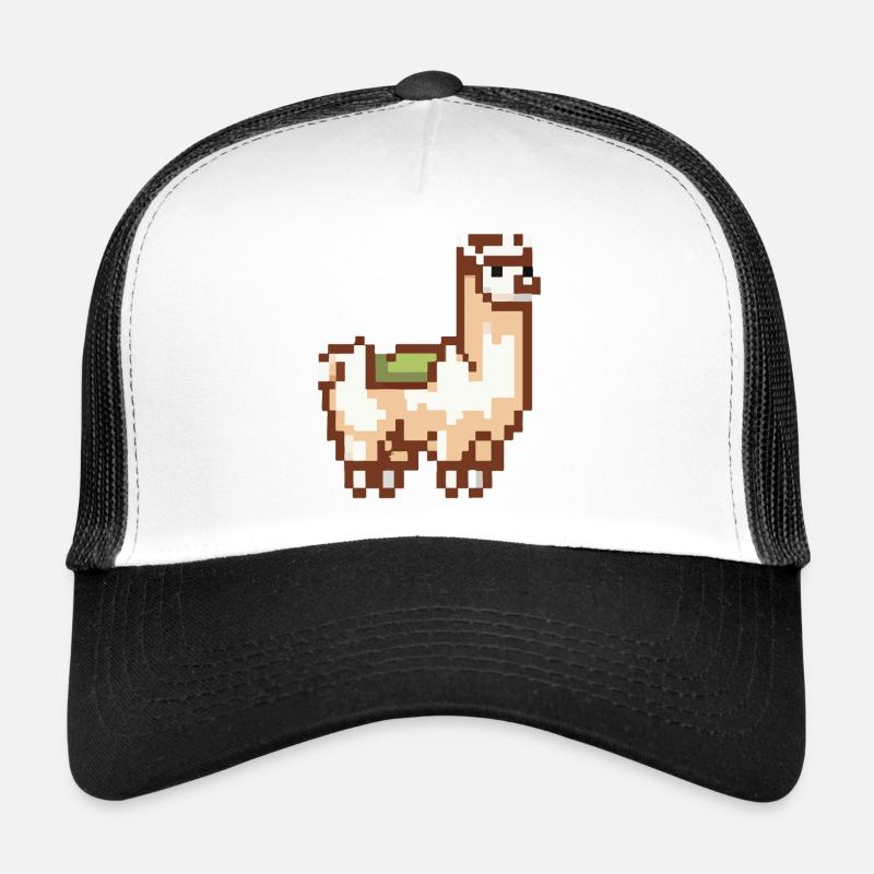 Pixel Alpaka Lama Pixel Kunst Geschenkidee Trucker Cap
