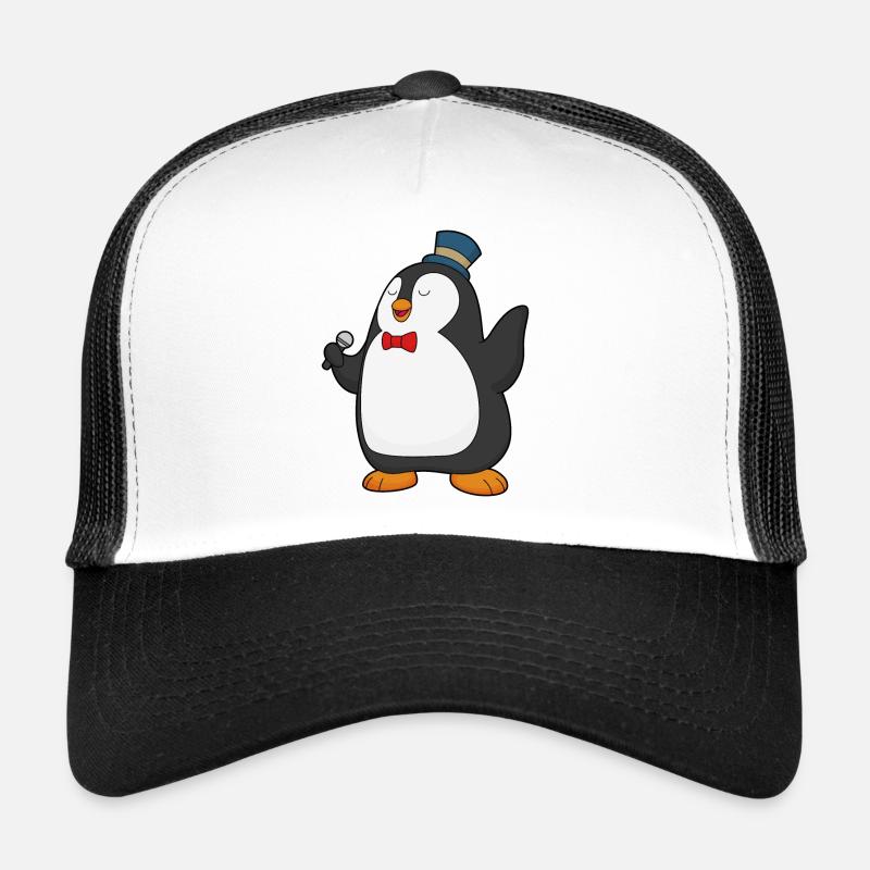 Penguin Singer Microphone - Casquette trucker  - blanc/noir