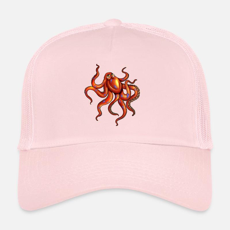 Diving Squid Octopus Fan Kraken Design Trucker Cap