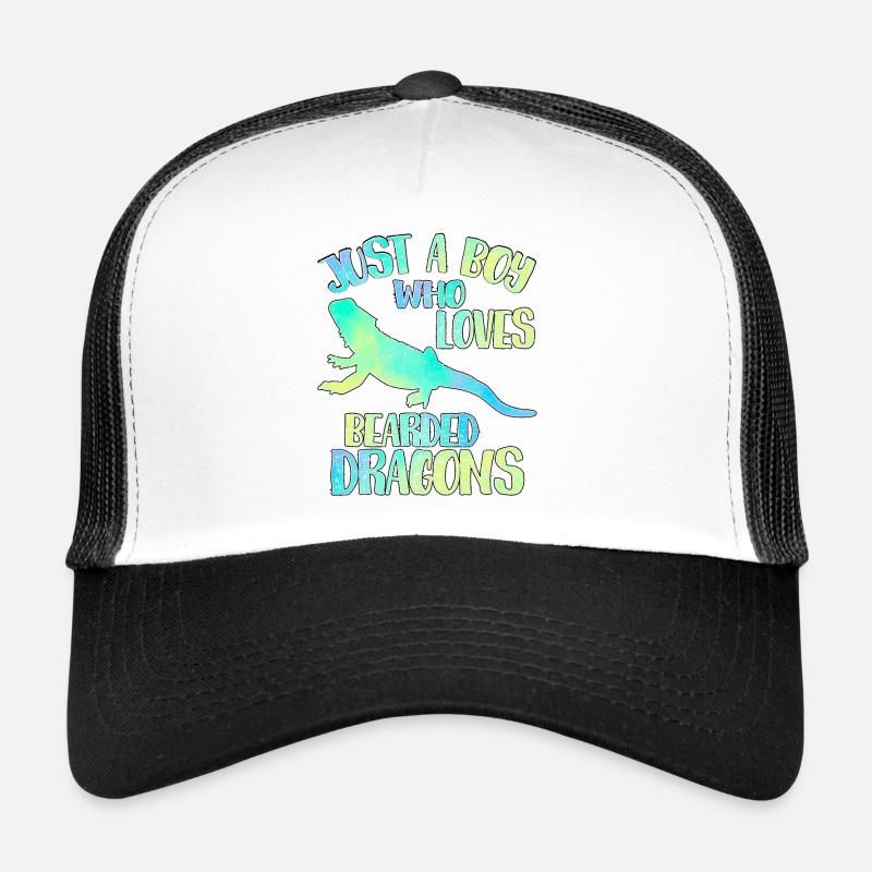 Juste un garçon qui aime les dragons barbus Casquette trucker 