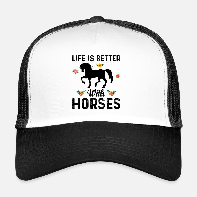 Das Leben Ist Besser Mit Pferden Power Horse Trucker Cap