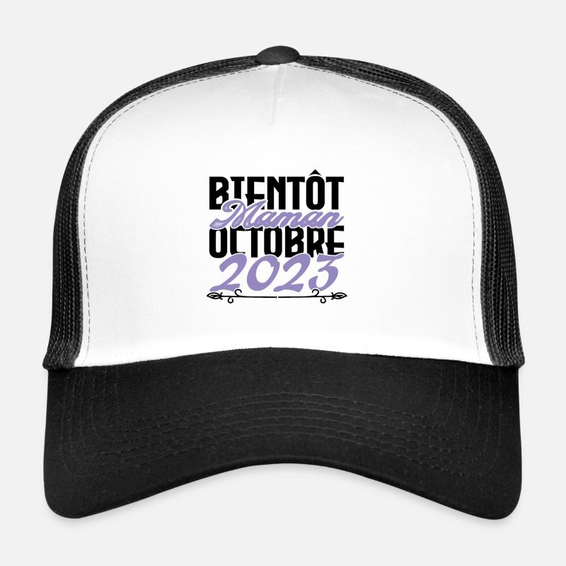 Annonce grossesse. bientôt Maman Octobre 2023.mama Casquette trucker 