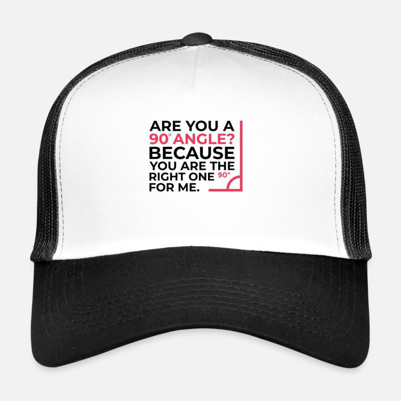 Mathematics Right Angle Cheesy Pun Math Geek Trucker Cap