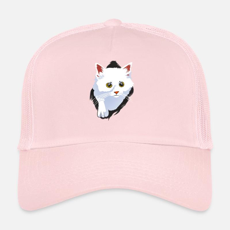 CHAT BLANC Casquette trucker 
