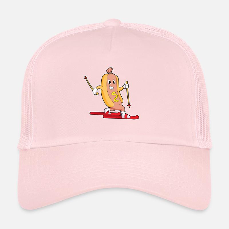 Hotdog Skier Ski Trucker Cap