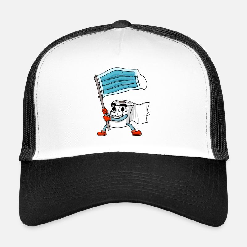 Drapeau de masque de papier toilette Casquette trucker 