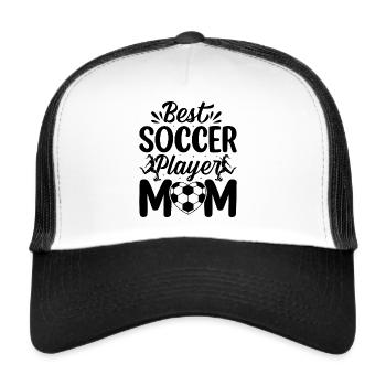 Soccer Lover Soccer Mama - Best Soccer Player Mom - Trucker Cap - white/black - Front