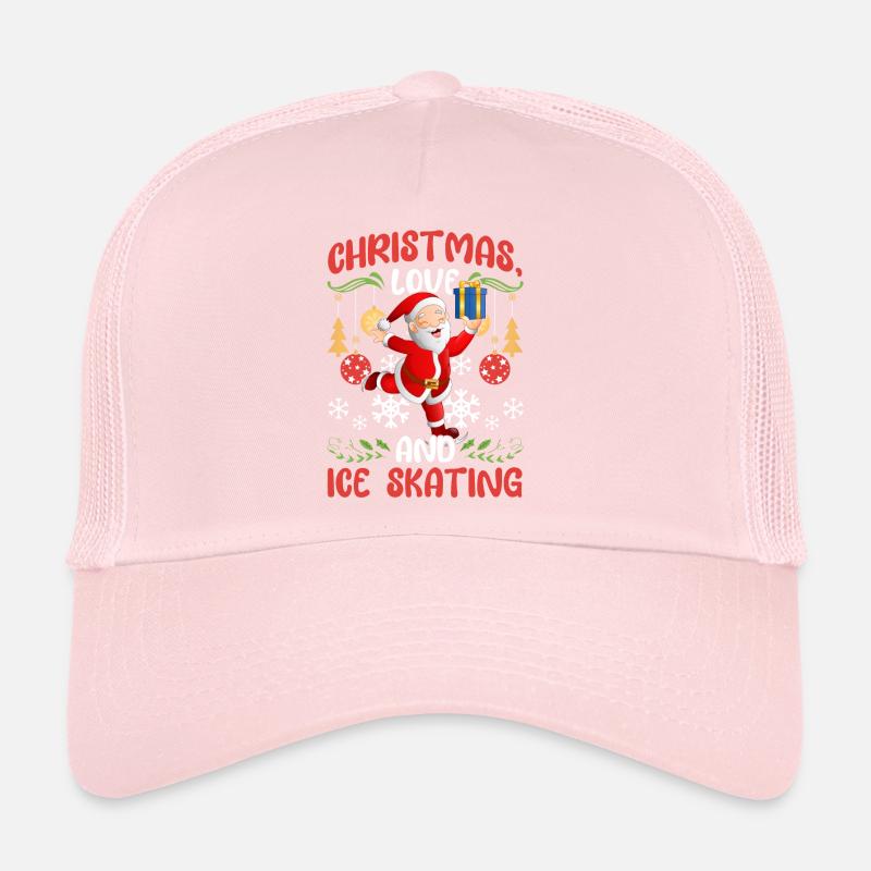 Eislaufen Eiskunstlauf Santa Weihnachten Liebe Trucker Cap