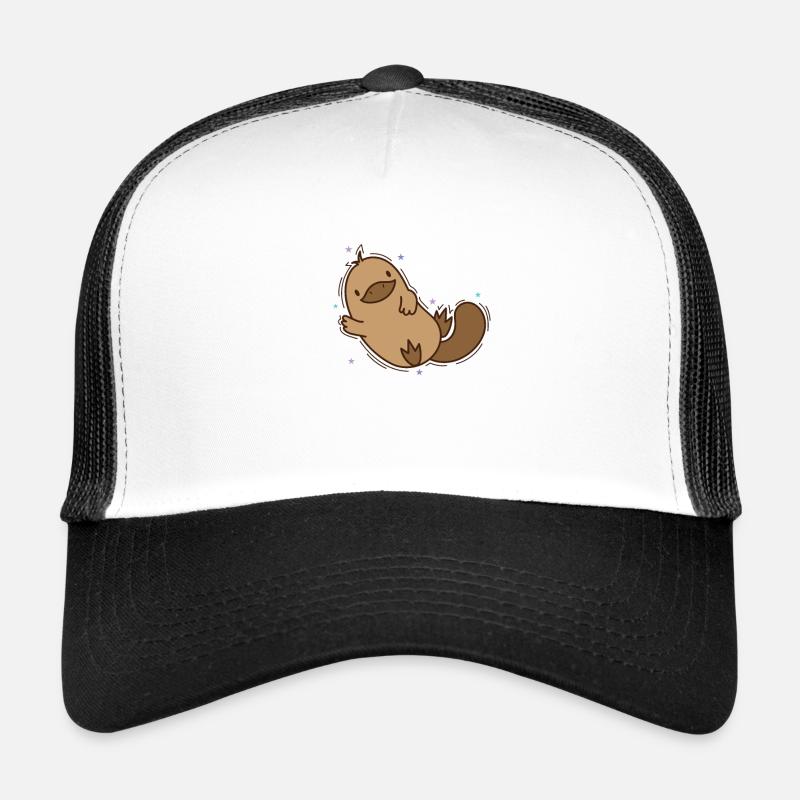 Schnabeltier chillt Outback Australien - Trucker Cap - Weiß/Schwarz