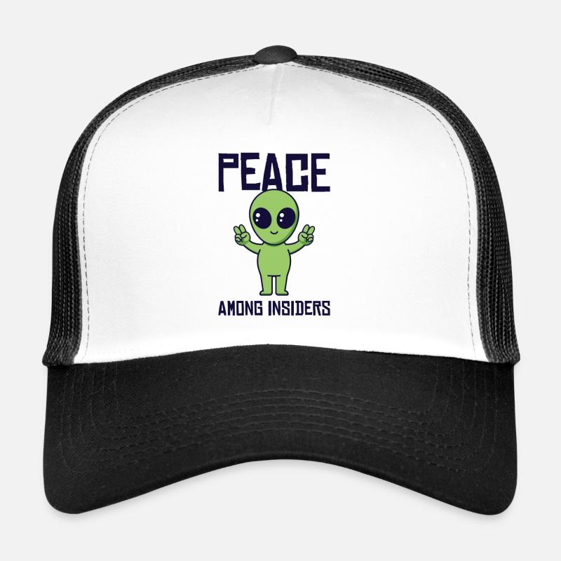 Alien Peace Alien Head Martian Space Outsider Trucker Cap