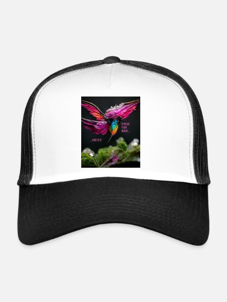 Spread your wings and fly - inspiration and motivation - Trucker Cap - white/black - Front