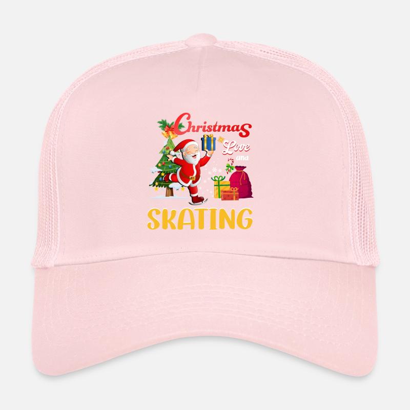 Eislaufen Eiskunstlauf Santa Weihnachten Liebe Trucker Cap