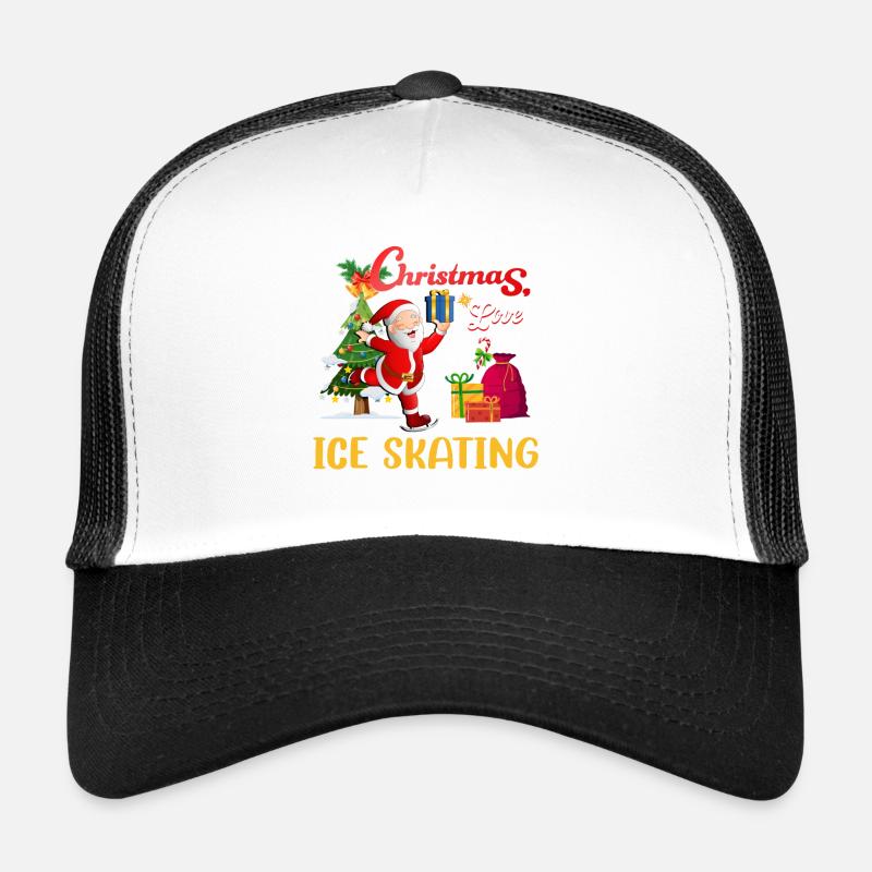 Eislaufen Eiskunstlauf Santa Weihnachten Liebe Trucker Cap