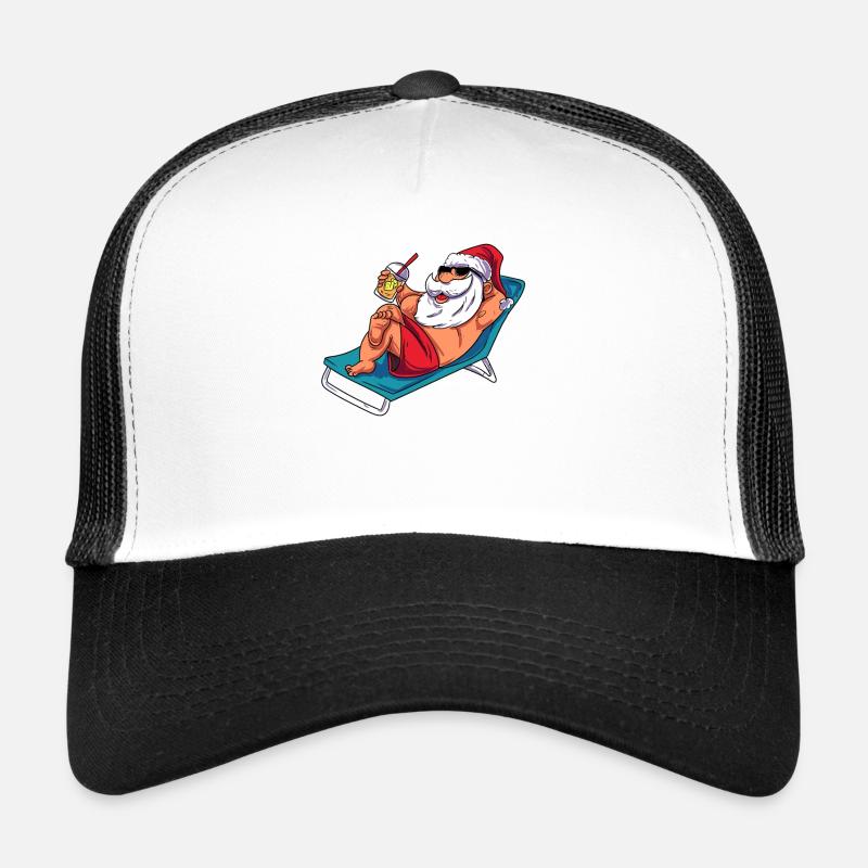 Plage Père Noël Casquette trucker 