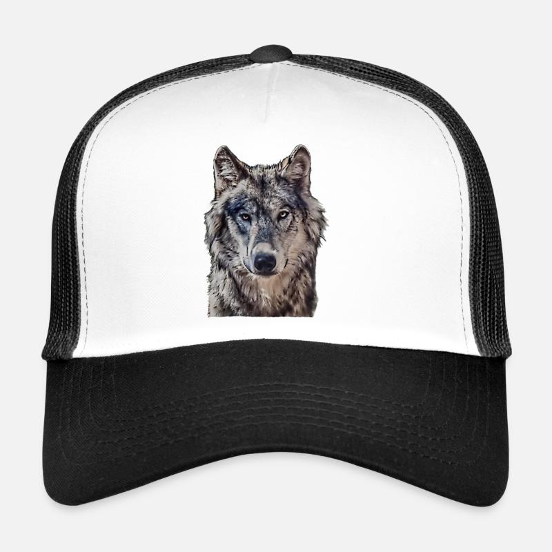 Wolfkopf vu de face Casquette trucker 