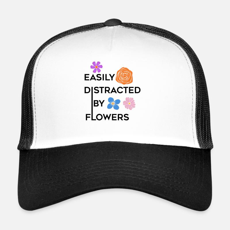 Distrait par les fleurs Funny Florist Hobby Casquette trucker 