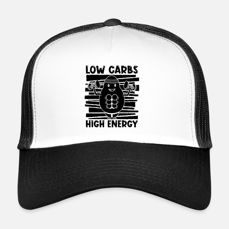 Low Carbs Haute énergie Zéro Carbs Low Carb Lover Casquette trucker 