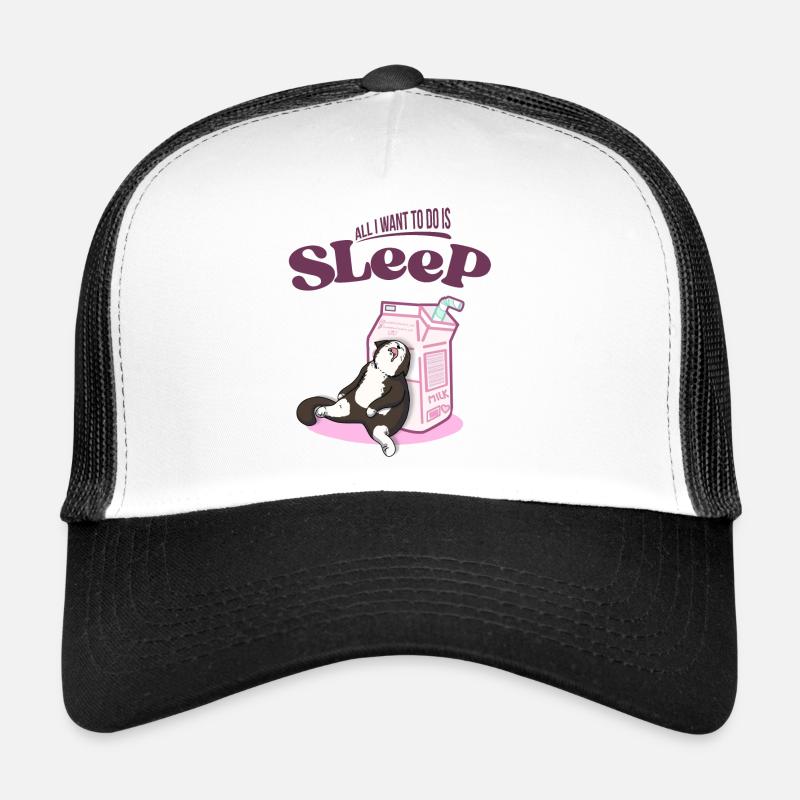 Drôle de chat endormi | Tout ce que je veux, c’est dormir, c’est dormir Casquette trucker 