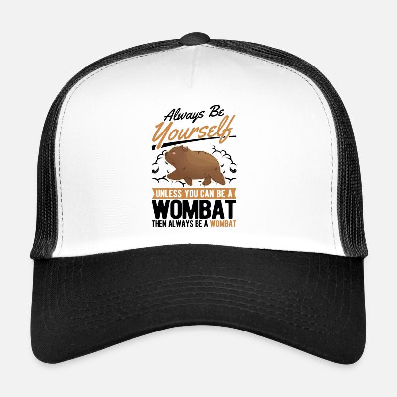 Always be yourself Wombat - Trucker Cap - Weiß/Schwarz