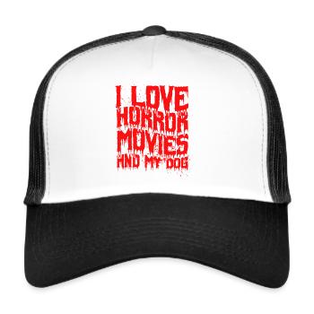 film d’horreur film d’horreur film d’horreur cadeau - Casquette trucker  - blanc/noir - Devant