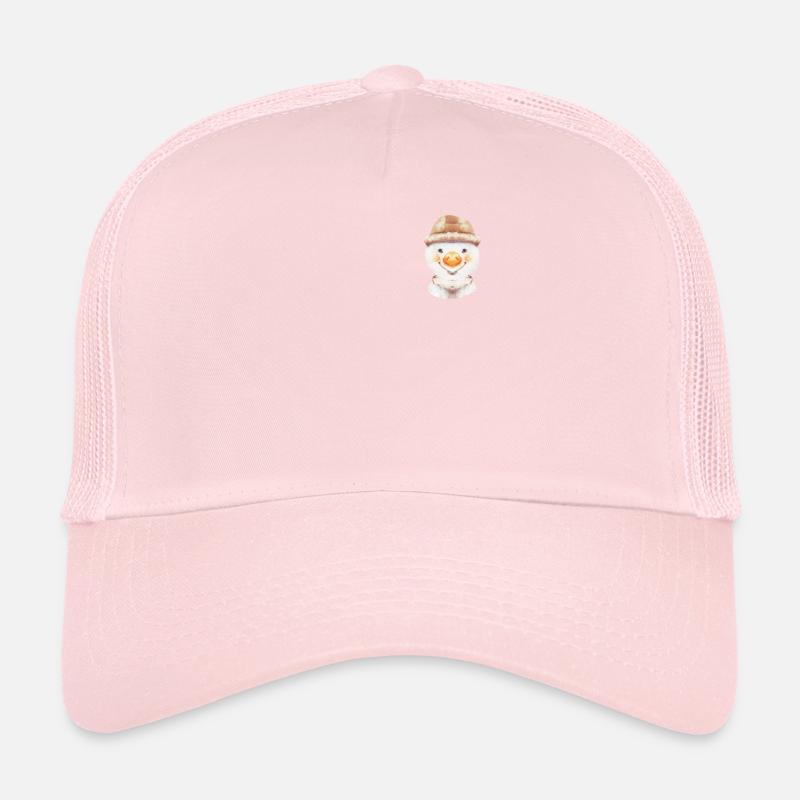 Schneemann Gesicht Brusttasche Trucker Cap