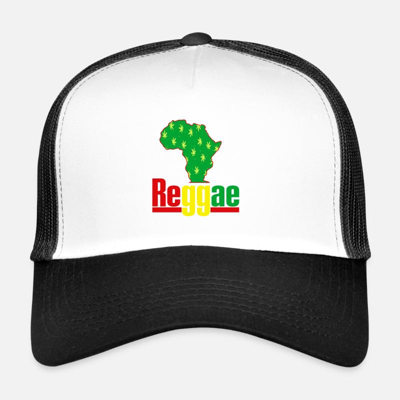 Afrika Reggae Karte mit Hanfblättern Trucker Cap