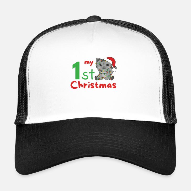 Chat de Noël Chats mon 1er Noël Casquette trucker 